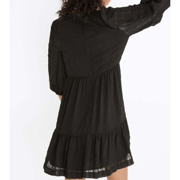 💥Madewell Puff Sleeve Ruffle-Hem Mini Dress - NEW - Picture 2 of 7